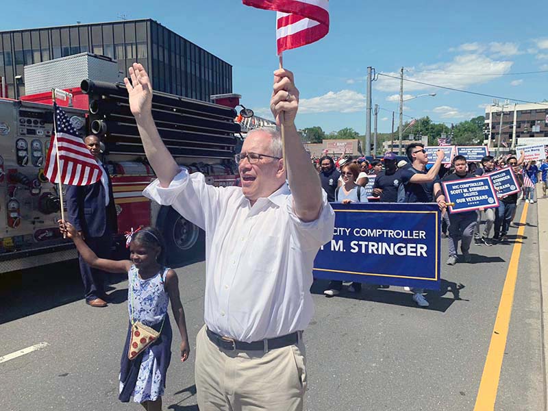 Memorial Day march with NYC Comptroller Stringer